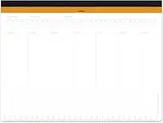 Rhodia 194040C Desk Pad with Weekly Calendar, Linen Spine, 60 Sheets Micro-Perforated, DIN A4+ 29.7 x 22.2 cm, 80 g, Pack of 1
