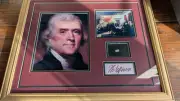Thomas Jefferson Framed Presidential Letter with JSA Authentication