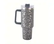 Stainless Steel Cup, With Straw, Portable Car Cup, Large Capacity Insulation Cup