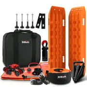 X-BULL Winch Recovery Kit 13PCS With Recovery tracks Snatch Strap Mounting Pins 4WD Truck Orange Gen2.0
