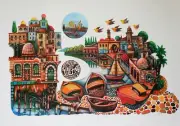 Amram Ebgi "City of Jaffa" Limited Edition Lithograph Signed COA