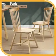 Furb Wood Accent Dining Chairs Set of 2 Natural