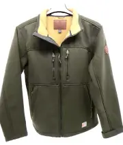 Free Country Men's Jacket Large Dark Olive Green Soft Shell Craftsman