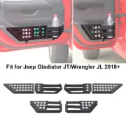 Metal Rubber Band Front Rear Door Storage Box Pocket for Jeep Wrangler JL JT 18+ (for: Jeep)