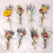 Natural Dried Flower Mini Bouquet Bunch Rose Sunflower Grass Plants Home Decor