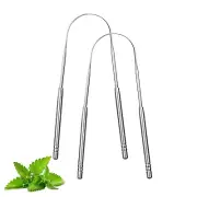 2 Pack Tongue Scraper,Stainless Steel Tongue Cleaners