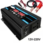 Dual USB Ports Power Inverter 4000W DC 12V to AC 220V for Car Use with Charger