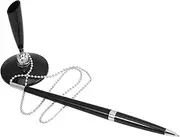 ROMISBABA Signature Pen with Chain Desk Pen Multi-use Writing Tool Desktop Signature Pen Chain Business Pen Desk Fixed Pen