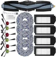 Roller Brush,Filter,Wipe,Side Brush,Cleaning Brush, Compatible for Ecovacs DEEBOT X1 Omni,Compatible for Ecovacs Deebot X1 Turbo Vacuum Cleaner