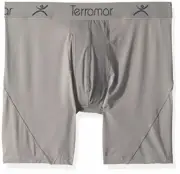 Terramar Men's Microcool Mesh 6" Boxer Briefs Underwear, Storm, XX-Large/ 40-42"