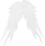 [COHEALI] 1 Pair Elegant Angel Wing Lace Appliques of Decorative Sewing Patches for DIY Clothing Garment Embellishments and Costume Accessories for Personal Style