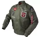 Top Gun US Navy MA1 Letterman Varsity Baseball Pilot Air Force Flight College Ta