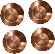 Mobestech 4Pcs Stainless Steel Seasoning Dish Small Appetizer Plates for Condiments and Versatile Tableware for Home Restaurant Catering Use