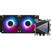 MSI MAG CORELIQUID I240 AIO CPU Liquid Cooler - Enlarged Copper Cold Plate, ARGB Blockhead & LDB Fans, Dual-Chamber Water Block, Split-Flow Radiator, Mystic Light Supported - Intel & AMD Compatible