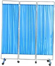 Hospital Partition Screen,3-Panel Hospital Privacy Screen with Rolling Casters for Hospital,Clinic and Home Use