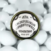 Ouija Board Ring - Gothic Occult Halloween Handmade Adjustable Glass Ring
