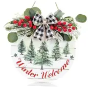 Winter Welcome Sign for Front Door Decor Merry Winter Welcome Wood Sign 2