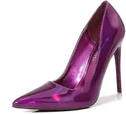 [YGJKLIS] Women Pointed Closed Toe Classic Slip On 12cm Stiletto Pumps, Pointed Toe Glitter Heels Sparkly Bridal Prom Shoes