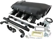 Aeroflow GM LS Modular Intake Manifold Rectangle Port Low Rise EFI Black Aeroflow - AF6263-6000