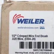 Weiler Crimped Wire End Brush Steel 1/2" Wire x .020" End 10004