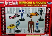 NEW SEALED Banpresto LUPIN the 3rd MINI CAR & FIGURE SET COMPLETE 4 pc.set