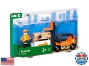 BRIO World 33573 - Wooden Toy Train Fork Lift Set - Interactive Play for Todd