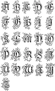 Temporary Tattoo,26 Letters HC-BB-882,Letter Tattoos,Water-Resistant,Resilience,Lasts 1-2 Weeks,Real Tattoo Look,18 x 11 cm