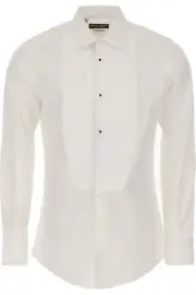 NWT Dolce Gabbana White Tuxedo Bib Class Shirt XS 15 1/2 39 Italy G5DA0T $ 600
