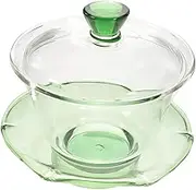 Ciieeo 1 Set Traditional Teacup with Lid Transparent Glass Tureen for Brewing Tea Elegant Vintage Chinese Style for Home Decor and Entertaining Guests