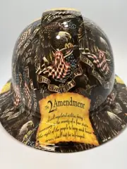 New Full Brim Hard Hat Custom Hydro Dipped THESE COLORS DON'T RUN 2ND AMENDMENT