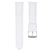 Leather Watch Band 22mm Width with Spring Bar for Most Smart Watches, White
