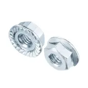 #10-32 Serrated Flange Hex Lock Nuts, 100Pcs Carbon Steel Flange Nut