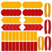 68Pcs Warning Reflective Stickers, Reflective Decals Waterproof Reflector Tapes