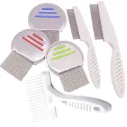 6 Piece Stainless Steel Pet Comb Set For Lice Fleas Comfortable Grooming