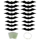 16Pcs Halloween Bats Halloween Decoration Bats Wall Decor Black Bat Sticker Wall