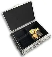 Tin Alloy Music Box Jewelry Box with Sankyo Musical Movement (60 Tunes Option) (Amazing Grace)