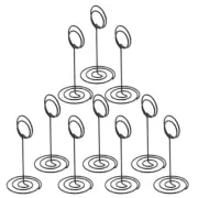 10 Pcs Metal Number Plate Clip Table Holders for Weddings Travel Miss