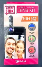 Mobile Clip-On Lens Kit (3 in 1 Clip On Lenses) for most Smart Phones & Tablets