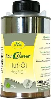 cdVet Naturprodukte EquiGreen Hoof Oil 500 ml - Horses - to improve the hoof structure - nourishes the hoof horn elastic and healthy - hoof growth - long-lasting shine -