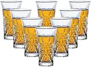 PIDUDU Shot Glasses Set of 8,Clear Shot Glasses Bulk Tequila Cups,Heavy Base Shot Glass Set for Vodka Whiskey Liquor Cristar Cup