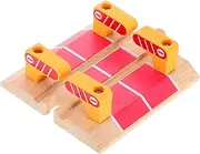 Wooden Train Track Barricade Station Railing Barrier Barricade Plaything Simulation Railway Road Block Prop Realistic Railway Train Track Scenes Accessories