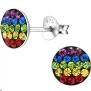 Kid's Silver Round Stud Earrings