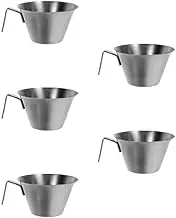 ULTECHNOVO 5pcs Metal Measuring Cup for Espresso Stainless Steel Cup Accurate Ounce Markings Shot Table Spoons Espresso Accessories