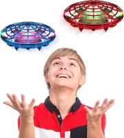 2 Hand Controlled UFO Drone with LED Light for Kids