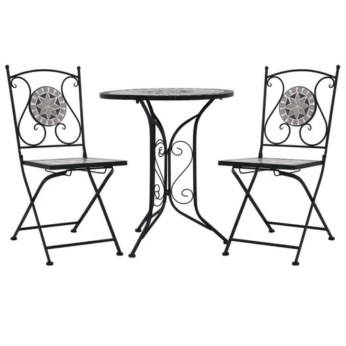 Bistro Set 3 Pcs Outdoor Patio Setting Garden Furniture Balcony Table And Chairs