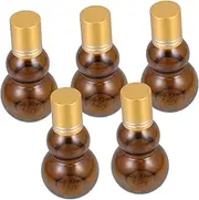 VICASKY 5pcs Glass Essential Oil Roller Bottles Refillable Cosmetic Containers with Roller Ball for Aromatherapy Perfumes and Liquid Storage