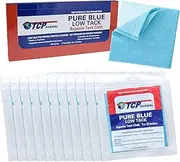 TCP Global Pure Blue Low Tack Superior Tack Cloth, 12-Pack, Automotive & Woodworking, Dust/Stain/Paint Rags, Tac Cloth for Autobody