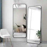 Shatterproof Full Length Mirror 155x45cm - Wall & Floor Mount with Rustproof Metal Frame & Anti-Slip Base for Gyms, Coastal Homes & Child-Safe Spaces | HD Clarity & Multi-Layer Safety Design