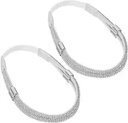 [GALPADA] 1Pair Detachable High Heels Straps Elastic Straps for High Heels Rhinestone Design Slip for Secure Fit