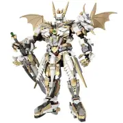 Hero Mech Building Blocks Set for Adults，Golden Armor Robot Model Buildin